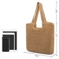 thumbnail image 2 of Bolsa de playa Trifabricy Straw para mujer de gran capacidad, 2 of 7
