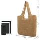 thumbnail image 2 of Bolsa de playa Trifabricy Straw para mujer de gran capacidad, 2 of 7