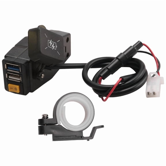 C1FB 20-80V E-Bike Handlebar USB Charger 24V 36V 48V 60V QC3.0 Quick Charger Adapter(Red Light)