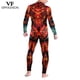 thumbnail image 4 of Disfraz de hombre de VIP FASHION con estampado de esqueleto de sangre, mono con cremallera frontal, traje de carnaval Zentai, monos de fiesta, ropa de cosplay aterradora, 4 of 5