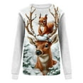 thumbnail image 3 of Christmas Sweatshirts for Women Round Neck Shirts Fashion Christmas Funny Printed Blouses Long Sleeve Sweaters Casual Xmas Holiday Pullover Tops, 3 of 6