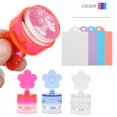 thumbnail image 4 of Transparent Nails Art Stamping Plates French Manicure Plate Stamp Polish Stencil Template Seal Stamper Scraper Accessory orange pink, 4 of 5