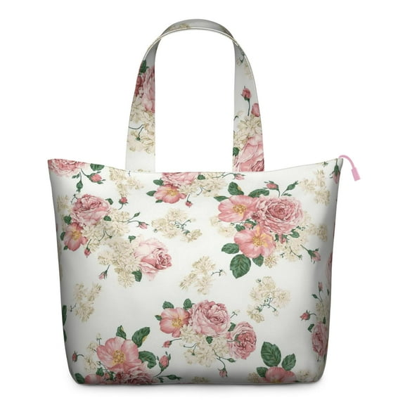 Flower Women's Large Weekend Travel Bag Moving Canvas Handbag Thick Double Layer Beach Weekend Travel Unisex Hospital Maternity Delivery with Toiletry Waterproof