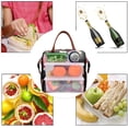 thumbnail image 2 of Lunch Bag for Women Insulated Thermal Lunch Box Leak Proof Lunch Tote Bag Dark Blue Peony Container Cooler Totes, 2 of 8