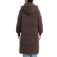 thumbnail image 6 of PUFFIT Women Long Puffer Jacket Hood Winter Water Repellent Wind-resistant Warm Ladies Quilted Padded Coat Big Pocket, 6 of 9