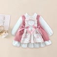 thumbnail image 2 of Lovskoo Toddler Infant Baby Girls Dress Spring And Fall Long-Sleeved Puffy Gauze Tulle Princess Dress 5 Months-3 Years Pink, 2 of 6
