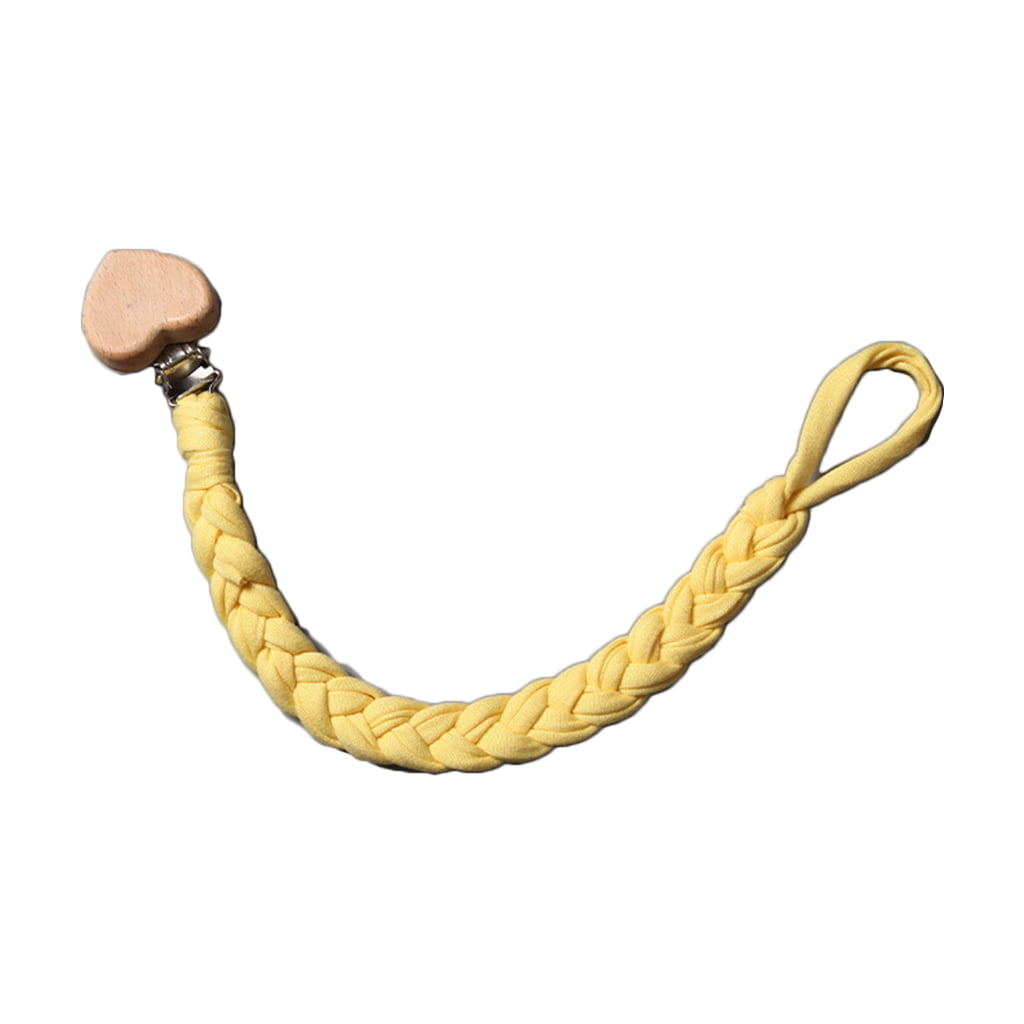 New Wooden Baby Pacifier Clip Chain Holder Nipple Leash Strap Pacifier Soother 
