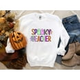 thumbnail image 3 of Women's Spooky Teacher Sweatshirt, Halloween Teacher Sweater, 3 of 4