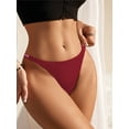 thumbnail image 3 of LJVOGUES Womens Thongs High Cut String Bikini Panties High Rise Hipster Ladies Sexy Thongs 6 Pack, 3 of 7