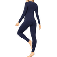 thumbnail image 2 of Women's Ultra-Soft Micro-Fleece Lined Thermal Base Layer Top & Legging Set, Dark Blue, Small, 2 of 4