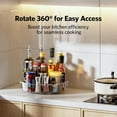 thumbnail image 6 of LAMU 4 Pack Lazy Susan Organizer, 12in 10.6in Lazy Susan Turntable Organizer for Cabinet, Kitchen, Refrigerator, Pantry, Countertop, Table Top, Bathroom, Spice Organization, Clear, 6 of 8