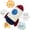 Rocket-Multicolor, variant on Tezituor 5Pcs Space Plush Toys Set 14.6" Rocket Stuffed with Astronaut, Sun, Earth, and Moon Toy