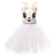 thumbnail image 4 of Girls' Easter Party Tulle Dress With Plush Bunny Ears Sleeveless Puffy Skirt Holiday Performance Role Play White 8 Y-9 Y, 4 of 7