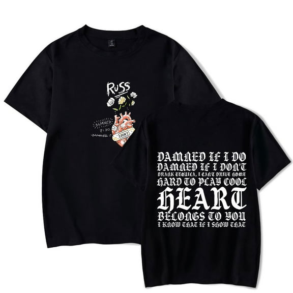 Russ DAMNED IF I DO Tour Men/Women T-Shirt Summer Streetwear Harajuku Tshirt Shirt Short Sleeve