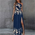 thumbnail image 1 of SMihono Robe d'Été pour Femmes Grande Taille Robe Sans Manches Asymétrique Décontractée Mode Fête Quotidienne Élégante Imprimée, 1 of 7