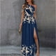 thumbnail image 2 of Vestido de mujer sin mangas asimétrico casual moda fiesta diario elegante estampado Fridja  hjkh1182, 2 of 7