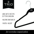 thumbnail image 4 of Trio Home Heavy Duty Velvet Hangers with Cascade Hook, 360 Degree Rotatable Hook (50 PACK) - Black, 4 of 5