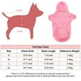 thumbnail image 5 of Gustave Dog Hoodie Sweatshirt Winter Warm Fleece Lined Dog Hooded Sweater Pullover Cold Weather Coats Clothes for for Small Medium Large Dogs Puppy Cats - Pink, L, 5 of 8