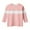 Pink, variant on Annhoo Toddler Boys Girls Tops Crewneck Block Color Pullover Spring Summer 3/4 Sleeve Kids Basic Shirt Casual Clothes