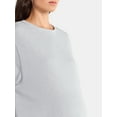 thumbnail image 4 of Time and Tru Women's Maternity French Terry Sweatshirt Dress with Long Sleeves, Sizes S-XXL, 4 of 5