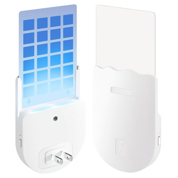 Flying Trap Indoor, Fruit Fly Traps for Indoors with 5 Glue Cards, Safe and Effective Traps for House Indoor, Fly Traps Indoor for Home, Insect Traps（ white European standard plug）