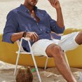 thumbnail image 5 of Men's Fashion Long Sleeve Solid Colour Casual T Shirt Button Regular Fit Shirt Top2XL, 5 of 5