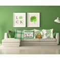 thumbnail image 2 of St Patricks Day Pillow Covers Set of 4 Green White Buffalo Checkered Plaids with Gnomes Clover Lucky Charm Throw Pillow Cases Spring Farmhouse Decorations Cushion Cover 18x18 Inch, 2 of 6