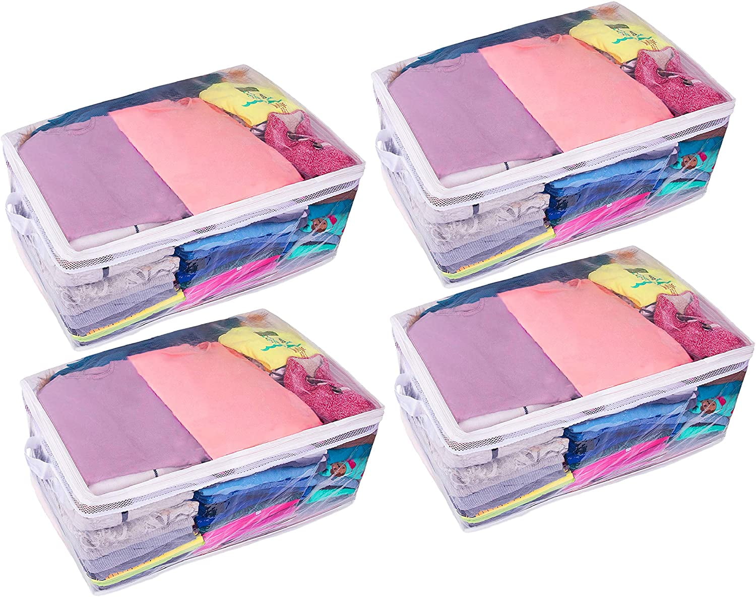 4 Pack Jumbo XLarge Storage Bags for Clothes, Bedlinen, Quilts