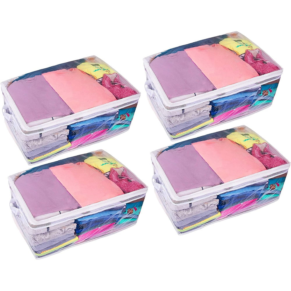 4 Pack Jumbo XLarge Storage Bags for Clothes, Bedlinen, Quilts