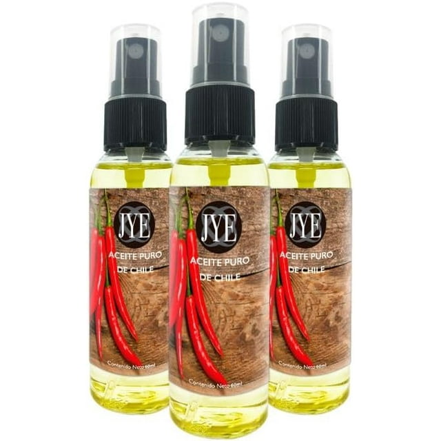 3 Botellas de Aceite de Chile Natural JYE Natural 60 ml