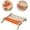 Gray Orange, variant on Cat Window Sill Perch - Cat Window Hammock Load Capacity 18Kg and One-Step Sliding Clamping Slot Adjustable Pet Bed for Windowsill Bedside Cabinet - Gray Pink
