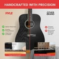 thumbnail image 5 of Pyle Steel String Acoustic Guitar Kit, 41" Full Size Cutaway with Ashtree Top, Open Pore Finish, Premium Accessory Set with Armored Gig Bag, Black Matte, 5 of 7