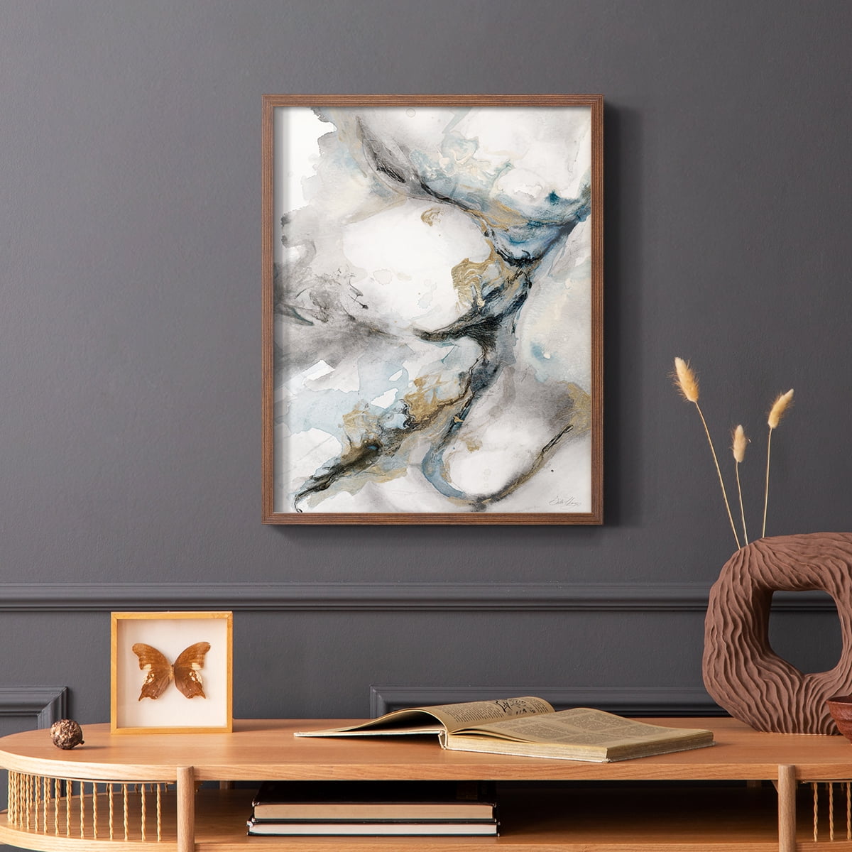 Meandering in Brown Solid Wood 8 x 10 Framed Print