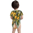 thumbnail image 3 of Gaeub Retro Warm Lemon Flower Print Infant Climbing Onesie,Toddler Outfit,Newborn Baby Bodysuit,Baby Boy Girl Clothes -3 Months, 3 of 6