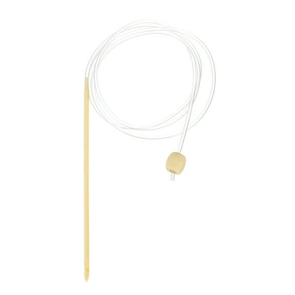 Uxcell Bamboo Tunisian Circular Crochet Hook 3.5mm Afghan Wood Knitting Needles with Cable and Bead End
