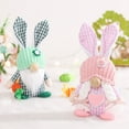 thumbnail image 5 of LSLJS Easter Faceless Gnome Plush Doll, Easter Decorations 12 inch Pink and Green Dwarf Stuffed Toys with Carrot Cute Easter Bunny Gnome Ornaments Spring Table Decor Party Favors for Home, 5 of 6