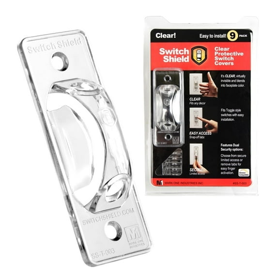 Clear Dual Option, Toggle Style, Light Switch Guards | 3 Piece Contractor Pack | Security, Circuit and Child Protection for Indoor/Outdoor Wall Plate Covers | For Home and Work