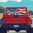 thumbnail image 5 of Pzuqiu American Flag Print Perforated Vinyl Rear Window Decal 66.9 x 22.4 Inch, Waterproof See-Through Sticker for Trucks, Cars, SUVs, Commercial Windows, 5 of 8