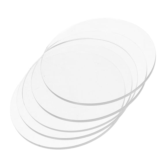 Amosfun Round Discs Acrylic Disc Round 5Pcs for Office Use