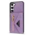 thumbnail image 3 of Nalacover for Samsung Galaxy S23 Zipper Wallet Case,Luxury PU Leather Back Soft TPU Magnetic Buckle Flip Card Pocket Shockproof Slim Cover with Adjustable Crossbody Shoulder Strap,Purple, 3 of 11