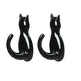 thumbnail image 2 of Cute Tail Adhesive HooksNo Drill Wall Hangers for Keys,Towels & Jewelry Strong Stick Kitchen & Bathroom Storage 2-Pack Black Plastic Hooks (2 Sizes), 2 of 6