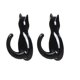 thumbnail image 2 of Ganchos adhesivos con forma de cola de gato para colgar en la pared, resistentes, sin necesidad de taladrar, para llaves, estilo carrito de metal con ruedas, para cocina, baño, puerta,, 2 of 9