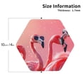 thumbnail image 2 of Vsdgher Cool Flamingos Sunglasses Scene Leather Coasters for Drinks, Durable Drink Coasters 4 Set for Tabletop Protection, Luxurious Home Décor and Housewarming Gift-Hexagon, 2 of 6