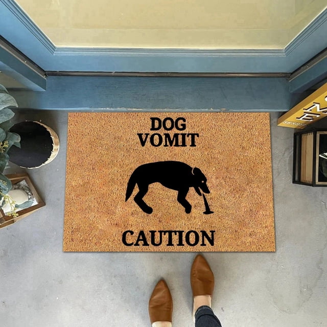 WRXMIJNHGSA Carpet Under $10 Cat Vomit Sign Doormat Dog Vomit Sign Welcome Doormat Cat Warning Sign Decorative Rug Cat Decorative Funny Ga G Gift Best Gift For Cat And Dog Lovers