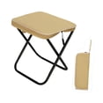 thumbnail image 2 of Almencla Camping Stool Adults Folding Practical for Train Trips Queuing Sports Events Khaki, 2 of 8