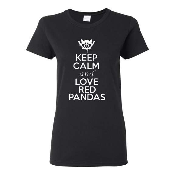 Ladies Keep Calm and Love Red Pandas T-Shirt Tee