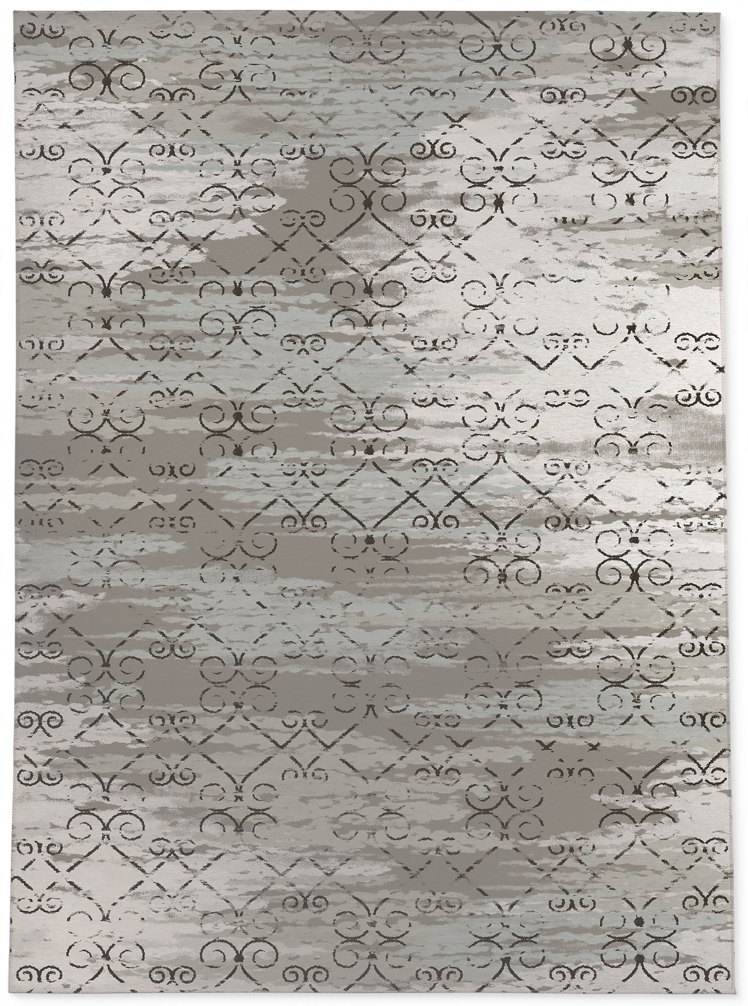 DISTRESSED WROUGHT IRON GREIGE Outdoor Rug By Kavka Designs - Walmart.com
