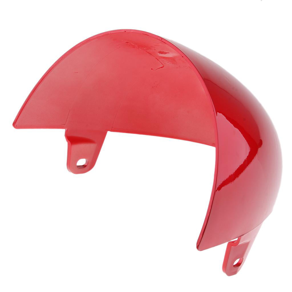 B Blesiya Red 270x265mm Motorcycle ABS Plastic Rear Passenger Seat Cowl Cover for Cafe Racer Compartment Seat 
