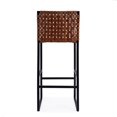 thumbnail image 4 of Beaumont Lane Rustic Industrial 30'' Transitional Metal Bar Stool in Brown, 4 of 7