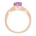 thumbnail image 3 of 1 ct Radiant Cut Simulated Alexandrite Solitaire 18K Rose Gold Womens Engagement Ring, 3 of 5